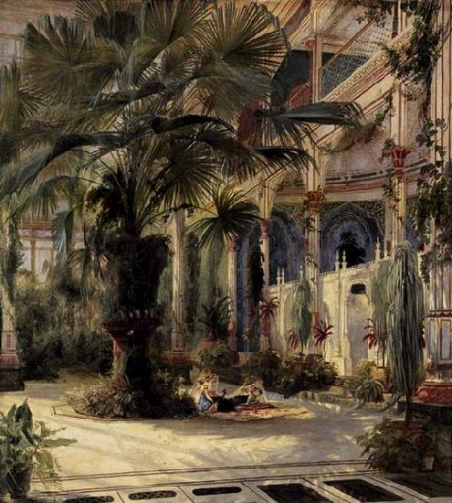 Karl Blechen In the Palm House in Potsdam oil painting image